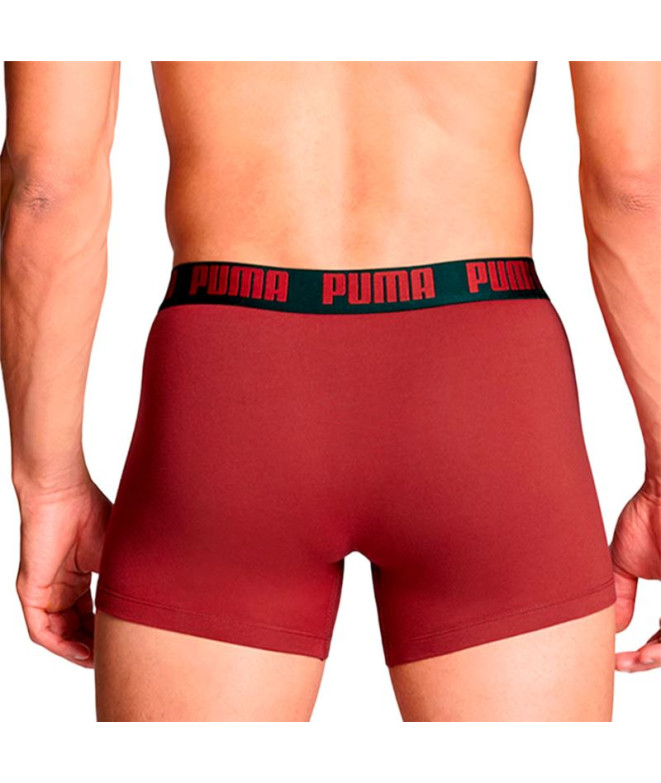 Cuecas Puma Everyday Basic 2P cor de vinho Homem