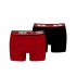 Cuecas Puma Dual Logo 2P cor de vinho Homem