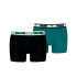 Cuecas Puma Dual Logo 2P verde-mar Homem