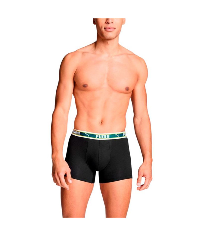 Cuecas Puma Dual Logo 2P verde-mar Homem