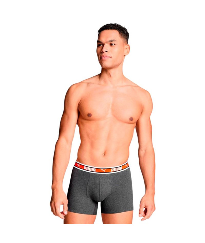 Cuecas Puma Dual Logo 2P preto / vermelho Homem
