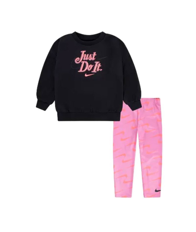 Conjunto Nike Legging Menina New Impressions Crew e Magic Flamingo