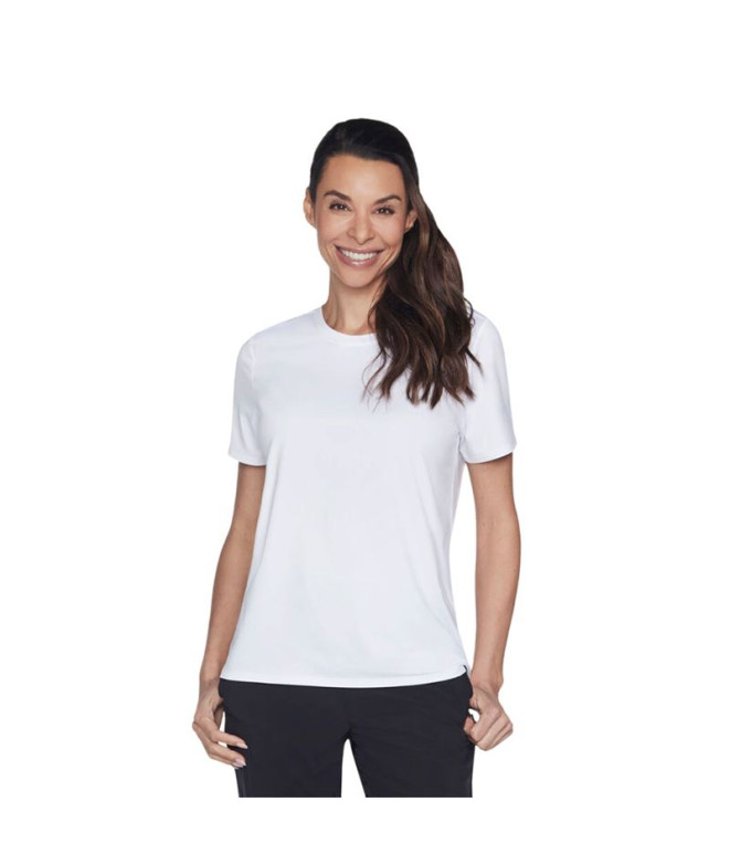 Camiseta Skechers T-shirt Godri Swift Branco brilhante Mulher