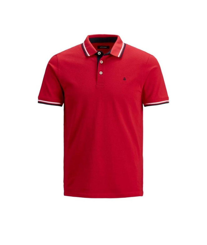 Polo Jack & Jones Epaulos True Red Homme