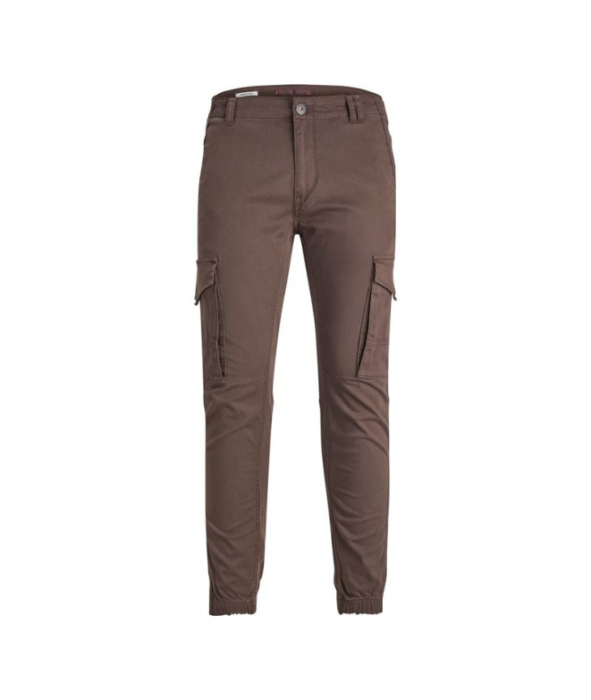 Calça Homem Jack & Jones Stpaul Flake Cargo Seal Castanho