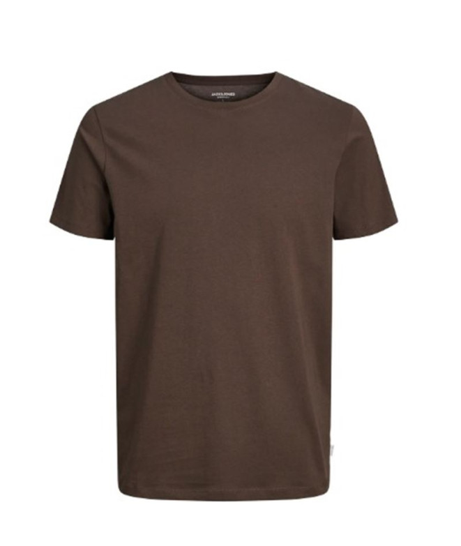 Camiseta Homem Jack & Jones Organic Basic O-Neck Seal Castanho