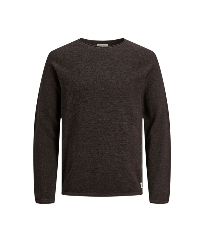 Moletom Homem Jack & Jones Ehill Knit Seal Castanho