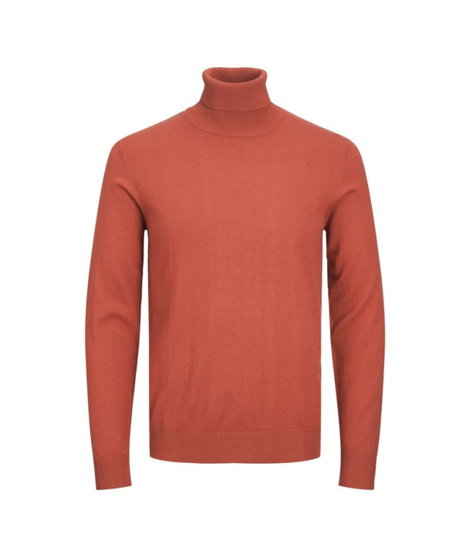 Moletom Homem Jack & Jones Eemil Knit Roll Cinnabar