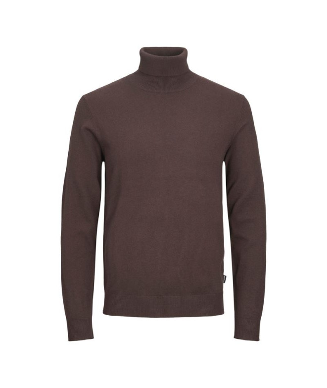 Sweat Homme Jack & Jones Eemil Rouleau de tricot Seal Marron