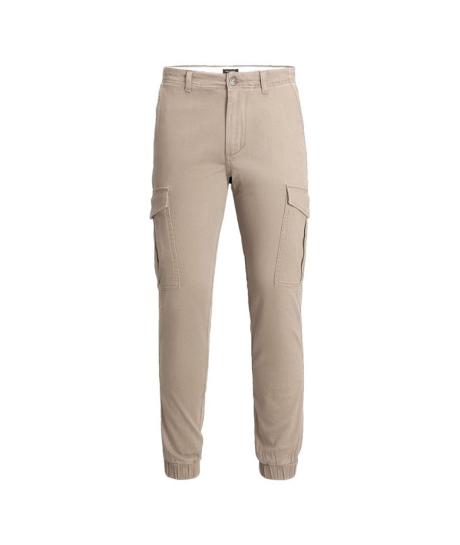 Pantalón Jack and Jones tmarco joe Cuffed Cargo Oxford Hombre Tan