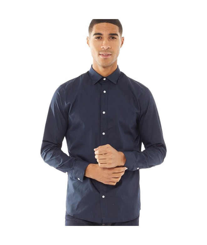 Homem Jack and Jones joe Plain Shirts Navy