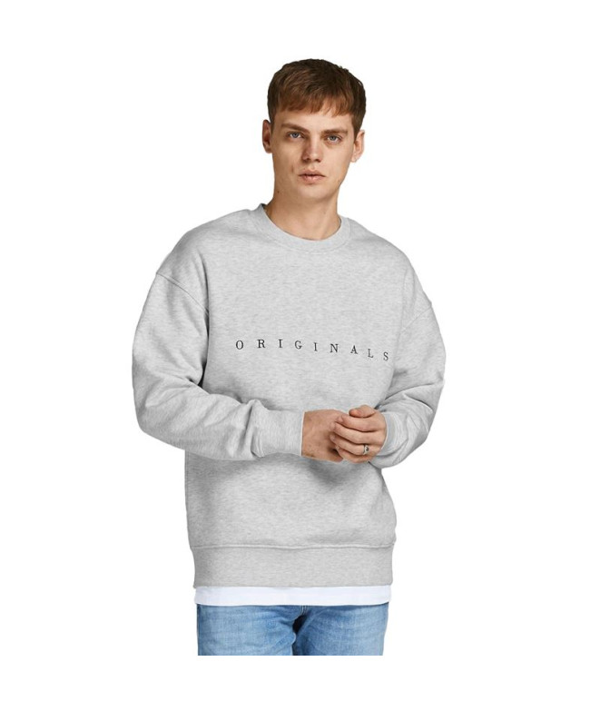 Sweat Homme Jack and Jones copenhagen Blanc Mélange