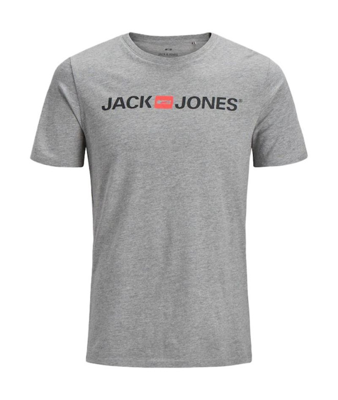 Camiseta Homem Jack & Jones corp Logo Melange cinzento claro