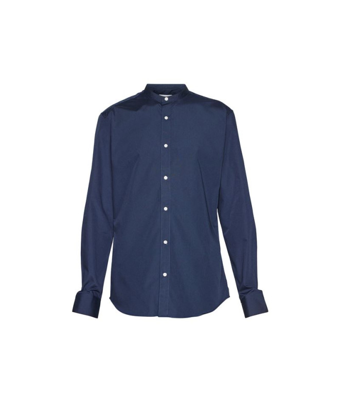 Homme Jack and Jones joe Plain Mao Shirts Navy