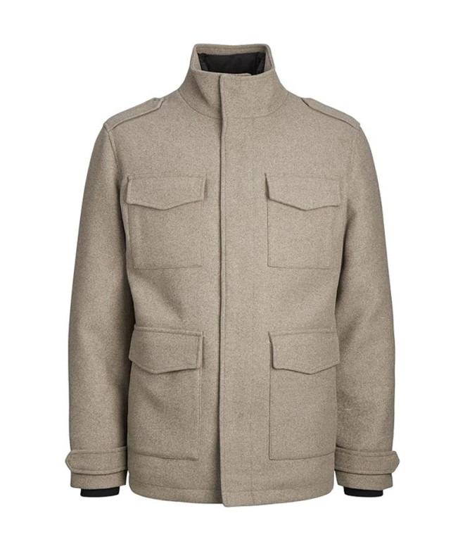 Casaco Homem Jack & Jones Blaparker Wool Field Jakcet Greige