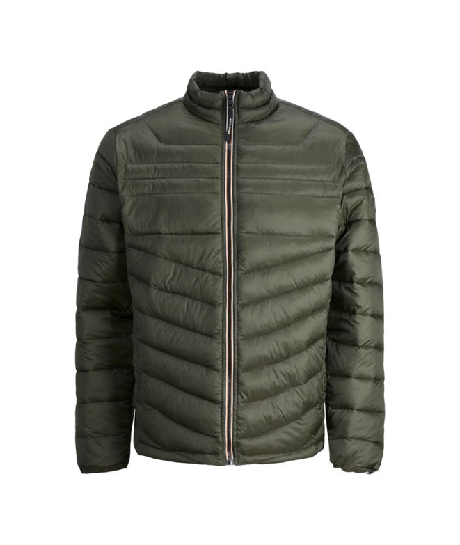 Chaqueta Jack And Jones Ehero Puffer Collar Hombre Verde/Rosin