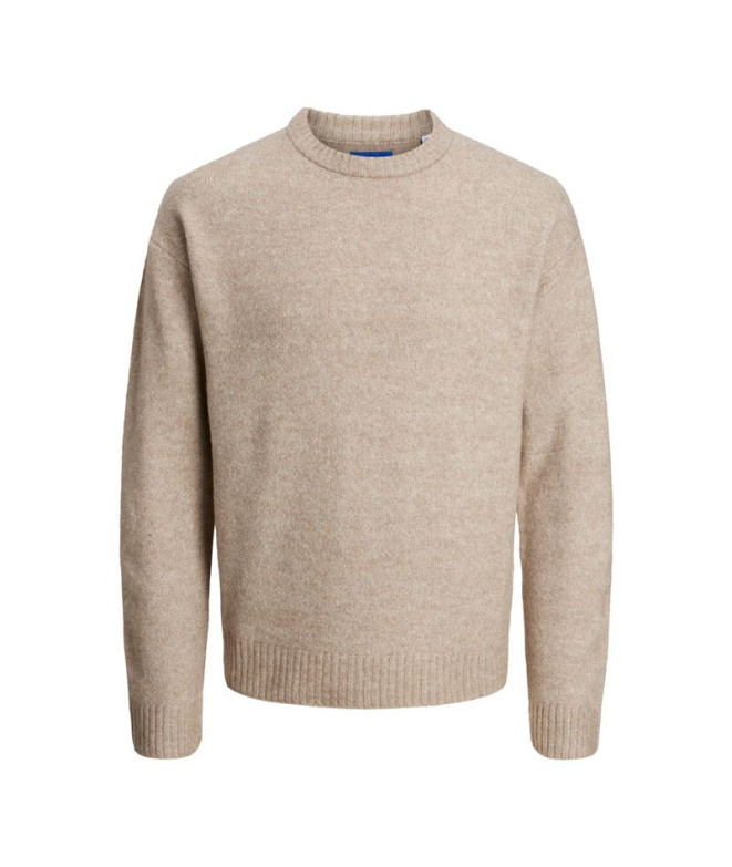 Moletom Homem Jack & Jones Jorollie Knit Bege/Atmosfera