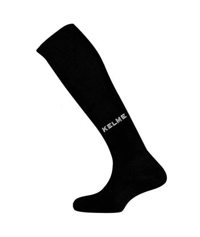 Meias Futebol Kelme de Long Sock One Preto e Branco