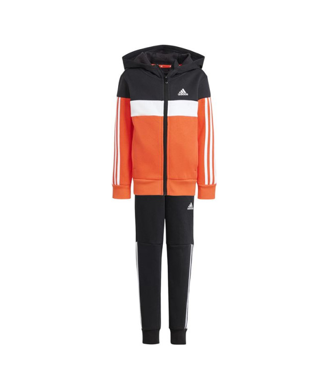 adidas Enfant Tracksuit Little Tiberio 3 Band Colorblock Fleece Noir