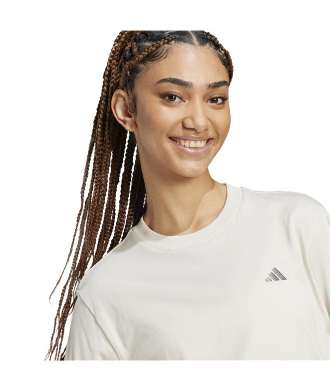 T-shirt adidas Femme Essentials Small Logo Beige