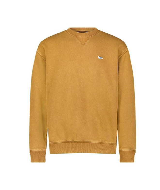 Sweat Homme Lee Plain Crew Marron