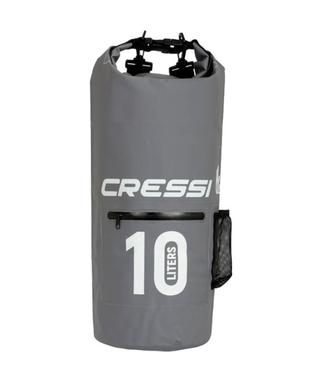 Sac Cressi Dry Pvc With Zip Grey 10Lts