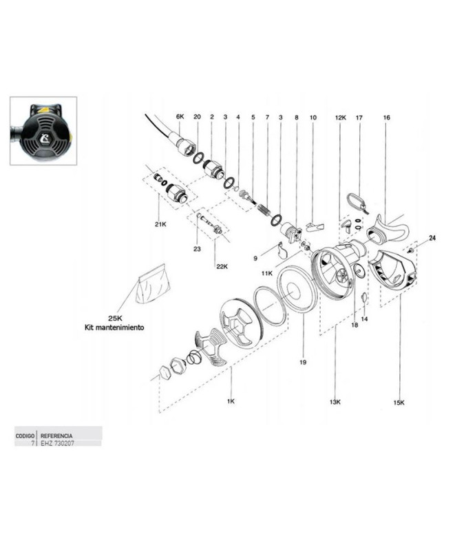 Cressi 2nd Stage Spring F3-FX- Airplus Ellipse Compac