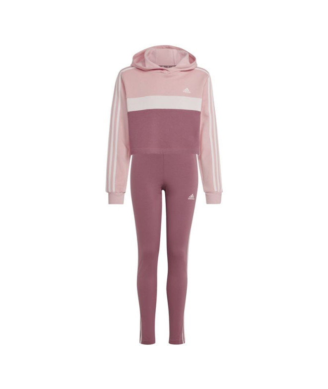 adidas Set Menina Fato de treino Tiberio 3-Stripes Colorblock Fleece Rosa