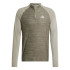 Camiseta Fitness Homem de Gym+ 3 Band 1/4Zip Castanho