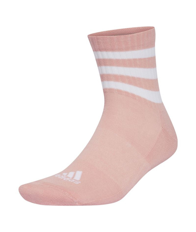 Calcetines adidas 3 Bandas Cushioned Sportswear Mid Cut 3 Pair Infantil Blanco