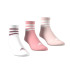 Meias adidas Infantil 3 Bandas almofadadas Sportswear Mid Cut 3 Pares Branco
