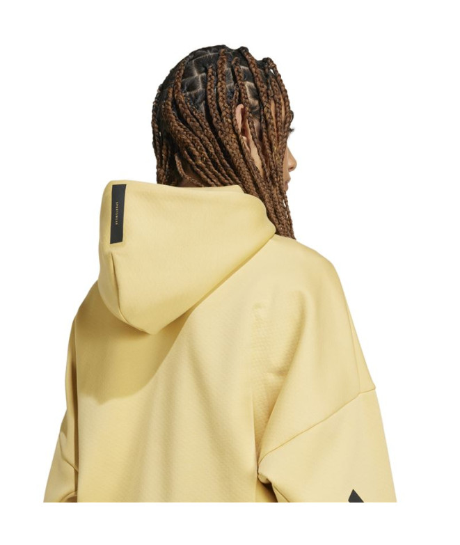 Casaco adidas Z.N.E. Full Zip Hoodie Mulher Aveia