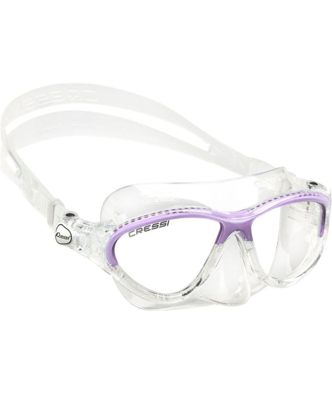 Máscara Facial de Buceo Cressi Moon Kid Transparente-Lila