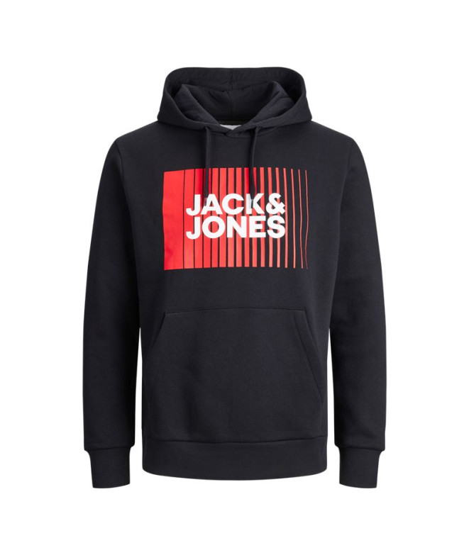 Moletom Homem Jack $ Jones ecorp Logo Play Preto