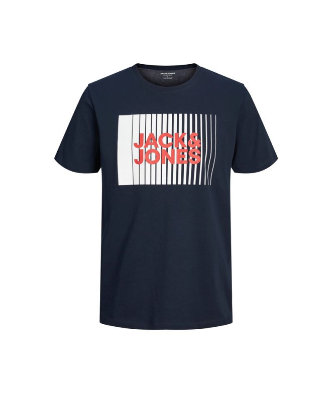 Camiseta Infantil Jack & Jones ecorp Logo Play Navy