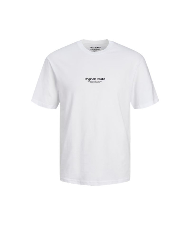 Camiseta Homem Jack & Jones Jorvesterbro Branco Brilhante