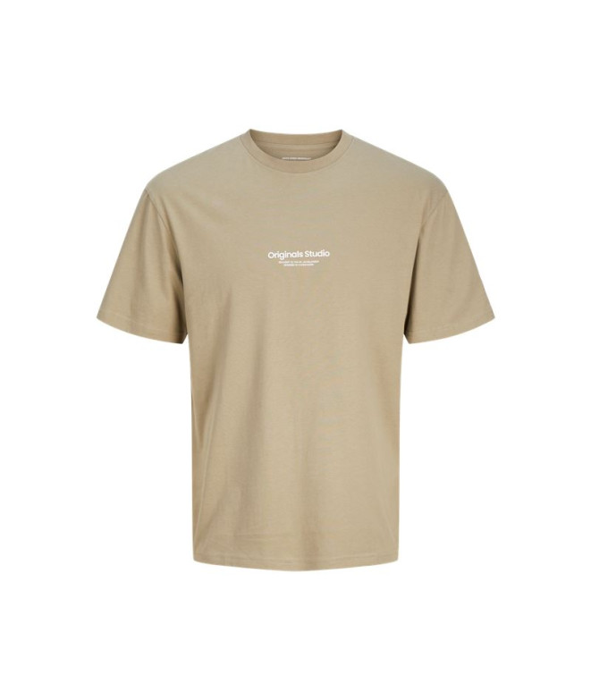 Camiseta Jack & Jones Jorvesterbro Crew Neck Hombre Silver Sage