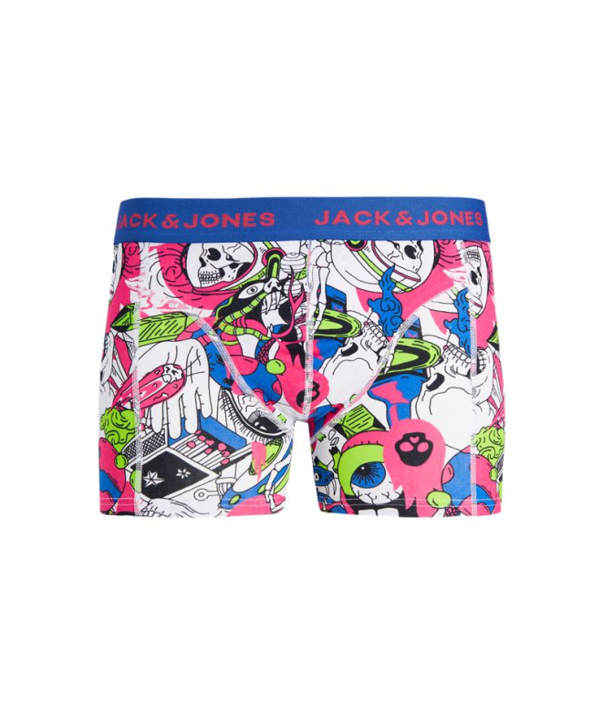 Caleçon Homme Jack & Jones Jacspace Skull Bleu nautique