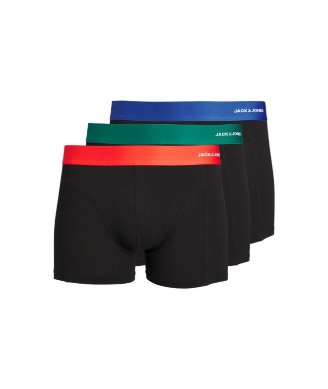 Cueca Pack Homem Jack & Jones Jaclucas Bamboo 3 Preto