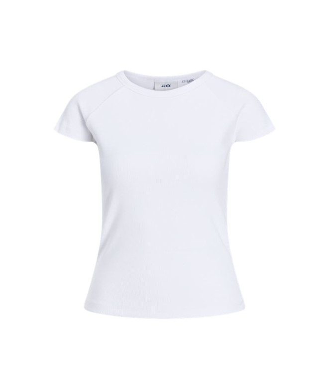 Camiseta Mulher Jack & Jones friend Rib Bright White