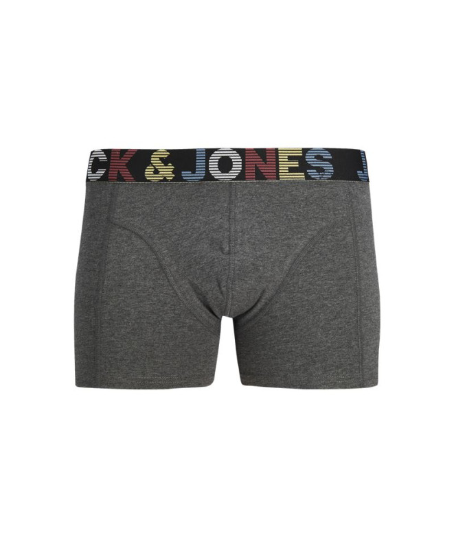 Calzoncillos Jack & Jones Jwhethan 3 Pack Dark Hombre Grey Melange