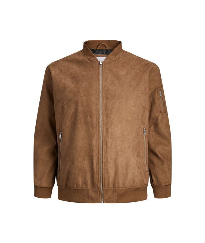 Veste Homme Jack & Jones erocky Faux daim Cognac