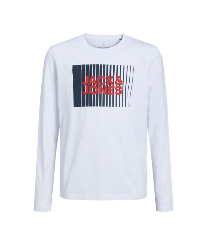 Camiseta Infantil Jack & Jones ecorp Logo PlayO- Branco