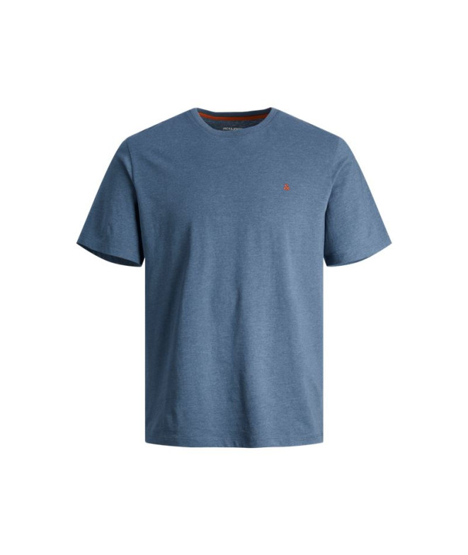 T-shirt Homme Jack & Jones epaulos Crew Neck Denim Blue