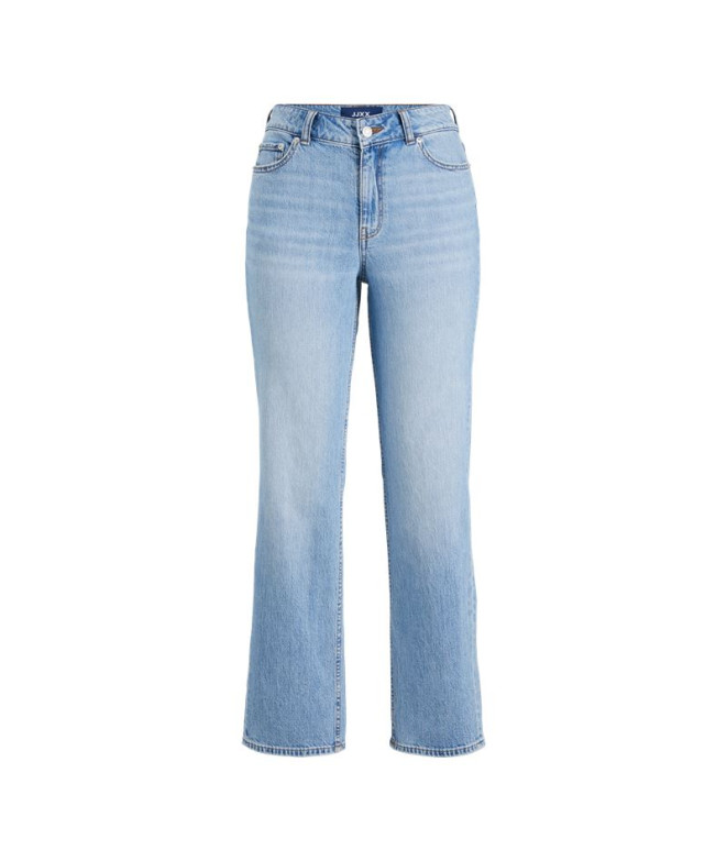 Calça Mulher Jack & Jones Jxnice Sl-a Crop Mw C8074 Medium Blue Denim