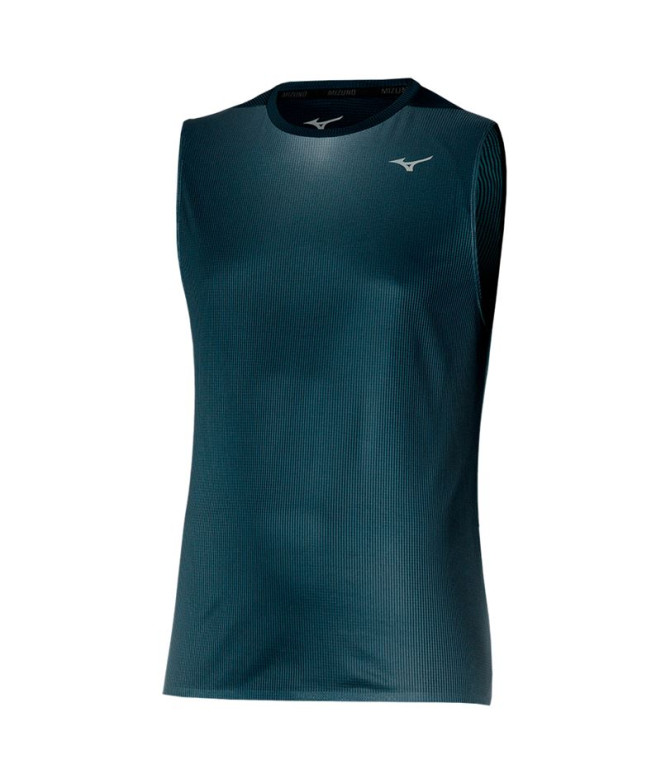 Camiseta de Running Mizuno Dryaeroflow Hombre Negro