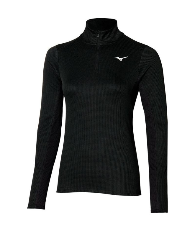 Camiseta Running Mizuno Mulher da Dryaeroflow Ls Hz Black