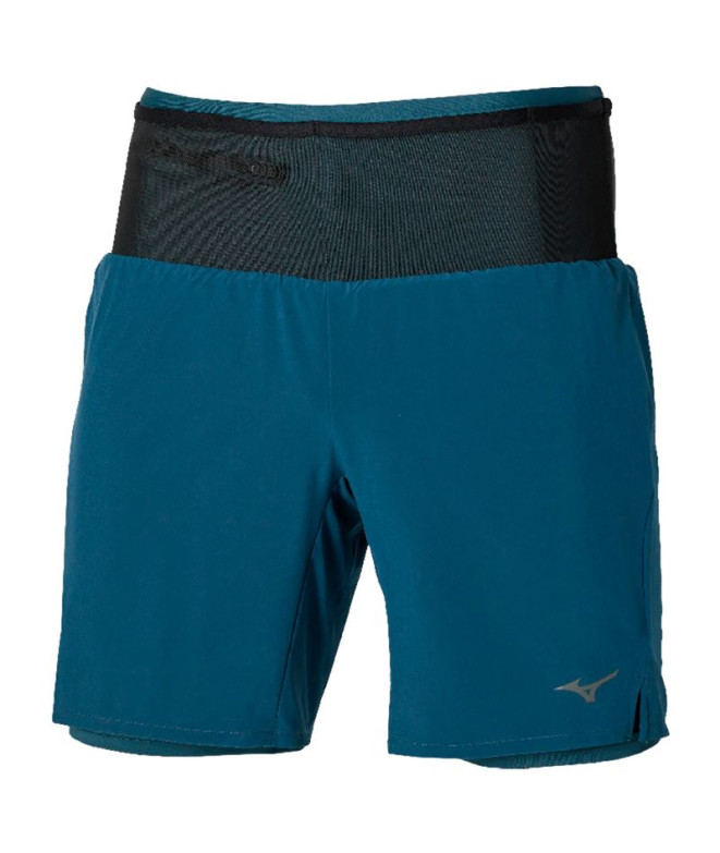 Calça Running Mizuno Homem Short from Multi Pocket 2In1 7,5 azul-marinho