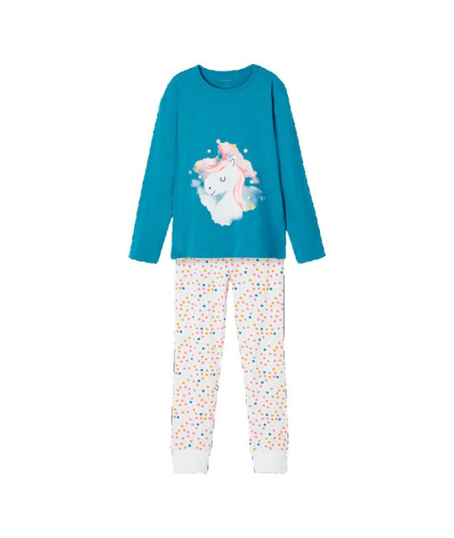 Conjunto Nome fnightset Real Unicorn Real Teal Menina