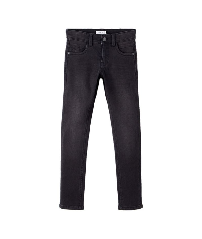 Calça name it silas Xslim Jeans 2002 Black Denim Infantil